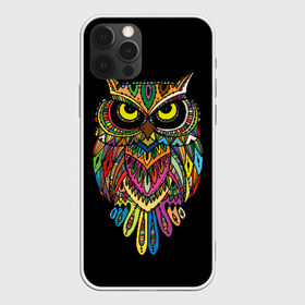 Чехол для iPhone 12 Pro Max с принтом Сова в Курске, Силикон |  | art | background | big | bird | black | drawing | eyes | multicolored | owl | sight | symbol | wisdom | большие | взгляд | глаза | искусство | мудрость | птица | разноцветный | рисунок | символ | сова | филин | фон | черный