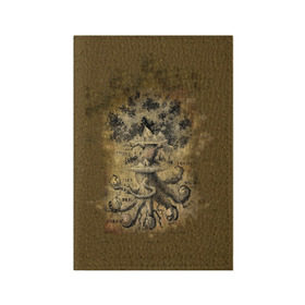 Обложка для паспорта матовая кожа с принтом Дерево жизни в Курске, натуральная матовая кожа | размер 19,3 х 13,7 см; прозрачные пластиковые крепления | 3d | 9 миров | абстракция | арт | дерево жизни | индраксиль | песочный