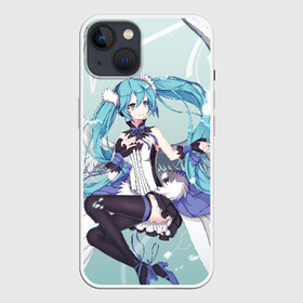 Чехол для iPhone 13 с принтом Хацуне Мику с крыльями в Курске,  |  | anime | character | geisha | hatsune miku | japan | kimono | manga | style | аниме | вокалоид | девушки | манга | мульт | оружие | певица | сёдзё | сериал | хатсуне мику