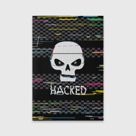 Обложка для паспорта матовая кожа с принтом Hacked в Курске, натуральная матовая кожа | размер 19,3 х 13,7 см; прозрачные пластиковые крепления | Тематика изображения на принте: hacker | hacknet | взлом | виртуальность | кибер | киберпанк | программист | хакер