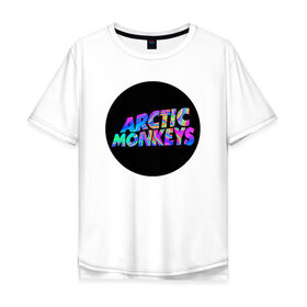 Мужская футболка хлопок Oversize с принтом ARCTIC MONKEYS в Курске, 100% хлопок | свободный крой, круглый ворот, “спинка” длиннее передней части | arctic monkeys | арктик манкис | арктические мартышки