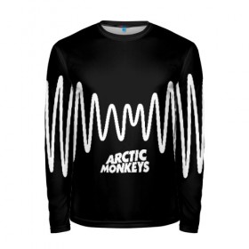 Мужской лонгслив 3D с принтом ARCTIC MONKEYS в Курске, 100% полиэстер | длинные рукава, круглый вырез горловины, полуприлегающий силуэт | arctic monkeys | арктик манкис | арктические мартышки