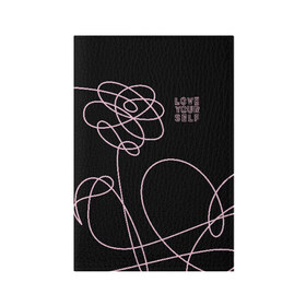 Обложка для паспорта матовая кожа с принтом BTS в Курске, натуральная матовая кожа | размер 19,3 х 13,7 см; прозрачные пластиковые крепления | bangtan boys | beyond the scene | bts | k pop | kpop | love yourself | бтс | к поп