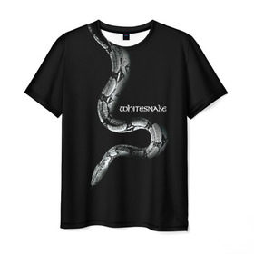 Мужская футболка 3D с принтом WHITESNAKE в Курске, 100% полиэфир | прямой крой, круглый вырез горловины, длина до линии бедер | Тематика изображения на принте: whitesnake | ws | белая змея | блюз | вайт | вайтснек | вс | глэм | джоэл хокстра | дэвид ковердэйл | майкл девин | метал | микеле луппи | реб бич | рок группа | снек | томми олдридж | хард | хеви