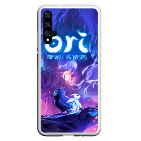 Чехол для Honor 20 с принтом Ori - And The Will Of The Wisp в Курске, Силикон | Область печати: задняя сторона чехла, без боковых панелей | Тематика изображения на принте: microsoft studios | moon studios | ori | ori and the blind forest | unity | лес | луна | нибела | ночной лес | ночь | ори | платформер | сова