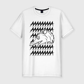 Мужская футболка премиум с принтом Злой опосум в Курске, 92% хлопок, 8% лайкра | приталенный силуэт, круглый вырез ворота, длина до линии бедра, короткий рукав | животные | крик | опоссум