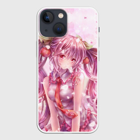 Чехол для iPhone 13 mini с принтом Ванильная Hatsune Miku в Курске,  |  | anime | character | geisha | hatsune miku | japan | kimono | manga | style | аниме | вокалоид | девушки | манга | мульт | оружие | сёдзё | сериал | хатсуне мику