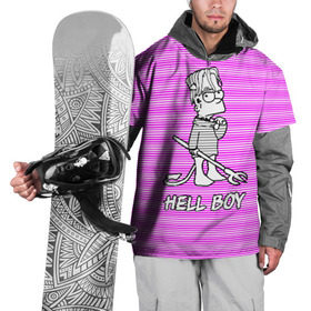 Накидка на куртку 3D с принтом Lil Peep (Hell Boy) в Курске, 100% полиэстер |  | alone | boy | hell | hell boy | lil | lil peep | peep | rap | sad | лил пип | маленький пип | пип | реп | рэп