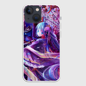 Чехол для iPhone 13 mini с принтом Волшебная Хацуне Мику в Курске,  |  | anime | character | geisha | hatsune miku | japan | kimono | manga | style | аниме | вокалоид | девушки | манга | мульт | оружие | сёдзё | сериал | хатсуне мику