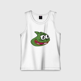 Детская майка хлопок с принтом Pepega в Курске,  |  | feels bad man | feels good man | pepe | pepe the frog | sad pepe | грустная лягушка | пепе | пепега