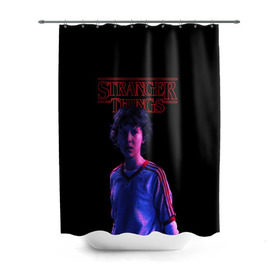 Штора 3D для ванной с принтом STRANGER THINGS - Дина в Курске, 100% полиэстер | плотность материала — 100 г/м2. Стандартный размер — 146 см х 180 см. По верхнему краю — пластиковые люверсы для креплений. В комплекте 10 пластиковых колец | Тематика изображения на принте: 011 | down | eleven | netflix | season | series | strange | stranger | things | upside | дела | дина | загадочные | монстр | монстры | одиннадцать | очень | сезон | сериал | сериалы | события | странные | ужасы