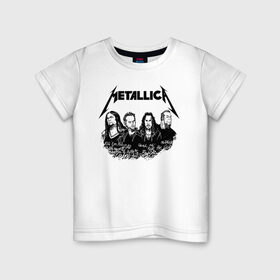 Детская футболка хлопок с принтом Metallica в Курске, 100% хлопок | круглый вырез горловины, полуприлегающий силуэт, длина до линии бедер | metalica | metallica | группа | джеймс хэтфилд | кирк хэмметт | ларс ульрих | метал | металика | металлика | миталика | музыка | роберт трухильо | рок | трэш | трэшметал | хард | хеви