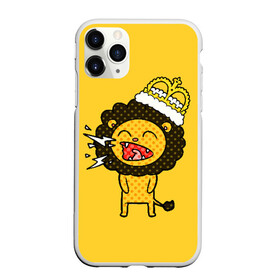 Чехол для iPhone 11 Pro матовый с принтом Лев в Курске, Силикон |  | animal | beast | childish | crown | drawing | funny | king | lion | mane | screaming | yellow | грива | детский | желтый | животное | зверь | корона | кричит | лев | рисунок | смешной | царь