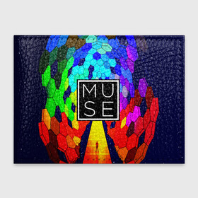 Обложка для студенческого билета с принтом MUSE в Курске, натуральная кожа | Размер: 11*8 см; Печать на всей внешней стороне | muse | rock | рок
