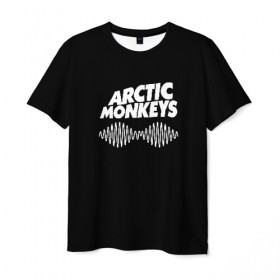 Мужская футболка 3D с принтом ARCTIC MONKEYS в Курске, 100% полиэфир | прямой крой, круглый вырез горловины, длина до линии бедер | arctic monkeys | арктик манкис | арктические мартышки