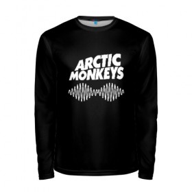 Мужской лонгслив 3D с принтом ARCTIC MONKEYS в Курске, 100% полиэстер | длинные рукава, круглый вырез горловины, полуприлегающий силуэт | arctic monkeys | арктик манкис | арктические мартышки