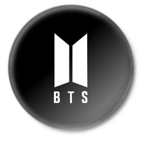Значок с принтом BTS (НА СПИНЕ) в Курске,  металл | круглая форма, металлическая застежка в виде булавки | bangtan boys | bts | бтс