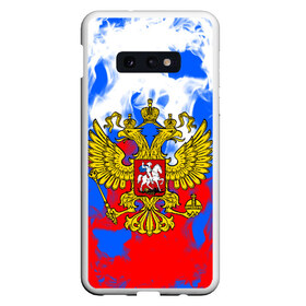 Чехол для Samsung S10E с принтом RUSSIA Flame Collection в Курске, Силикон | Область печати: задняя сторона чехла, без боковых панелей | fire | flame | russia | sport | tricolor | герб | огонь | патриот | патриотизм | пламя | россия | спорт | триколор | флаг россии