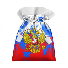 Подарочный 3D мешок с принтом RUSSIA Flame Collection в Курске, 100% полиэстер | Размер: 29*39 см | fire | flame | russia | sport | tricolor | герб | огонь | патриот | патриотизм | пламя | россия | спорт | триколор | флаг россии