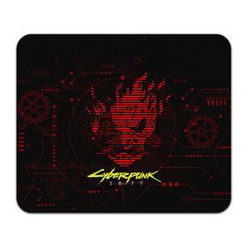 Коврик для мышки прямоугольный с принтом CYBERPUNK 2077 - Самурай в Курске, натуральный каучук | размер 230 х 185 мм; запечатка лицевой стороны | 2077 | cyber | cyberpunk | demon | glitch | keanu | logo | punk | reeves | samurai | symbol | team | trauma | глитч | демон | киану | кибер | киберпанк | клан | лого | логотип | огонь | панк | ривз | самурай | символ