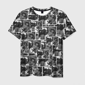 Мужская футболка 3D с принтом Pop art SENPAI в Курске, 100% полиэфир | прямой крой, круглый вырез горловины, длина до линии бедер | amv | anime | pop art | senpai | style | аниме | безумство | бикини | кохай | кросотки | микс | поп арт | сёдзё | семпай