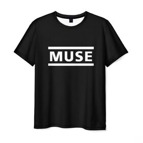 Мужская футболка 3D с принтом MUSE в Курске, 100% полиэфир | прямой крой, круглый вырез горловины, длина до линии бедер | muse | мюс | мюсе