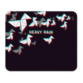 Коврик для мышки прямоугольный с принтом Heavy Rain (Glitch). в Курске, натуральный каучук | размер 230 х 185 мм; запечатка лицевой стороны | Тематика изображения на принте: 3d | game | glitch | heavy rain | геометрия | глитч | игра | надпись | оригами | хеви рейн
