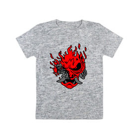 Детская футболка хлопок с принтом CYBERPUNK 2077 (КИАНУ РИВЗ) в Курске, 100% хлопок | круглый вырез горловины, полуприлегающий силуэт, длина до линии бедер | cd project red | cyberpunk 2077 | keanu reeves | samurai | киану ривз | киберпанк 2077 | самураи