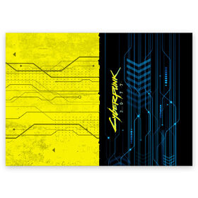 Поздравительная открытка с принтом CYBERPUNK 2077 в Курске, 100% бумага | плотность бумаги 280 г/м2, матовая, на обратной стороне линовка и место для марки
 | 2077 | cyber | cyberpunk | demon | glitch | keanu | logo | punk | reeves | samurai | symbol | team | trauma | глитч | демон | киану | кибер | киберпанк | клан | лого | логотип | огонь | панк | ривз | самурай | символ