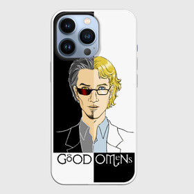 Чехол для iPhone 13 Pro с принтом Good Omens в Курске,  |  | good | omens | sheen | tennant | азирафель | ангел | благие знамения | демон | кроули | падший | теннант | шин