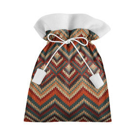 Подарочный 3D мешок с принтом Индейский Вязаный Узор в Курске, 100% полиэстер | Размер: 29*39 см | абстракция | вождь | вышивка | индеец | индейцы | кружева | кружево | орнамент | панчо | паттерн | племя краснокожих | рисунок | свитер | узор