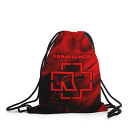 Рюкзак-мешок 3D с принтом RAMMSTEIN в Курске, 100% полиэстер | плотность ткани — 200 г/м2, размер — 35 х 45 см; лямки — толстые шнурки, застежка на шнуровке, без карманов и подкладки | lindemann | rammstein | рамштайн | тилль линдеманн