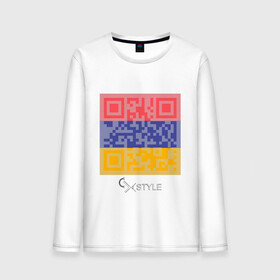 Мужской лонгслив хлопок с принтом QR-Armenia в Курске, 100% хлопок |  | cxstyle | qr | армения | код | символ | страна | флаг