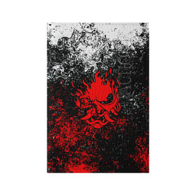 Обложка для паспорта матовая кожа с принтом SAMURAI KEANU REEVES в Курске, натуральная матовая кожа | размер 19,3 х 13,7 см; прозрачные пластиковые крепления | cyberpunk | cyberpunk 2077 | samurai | киберпанк