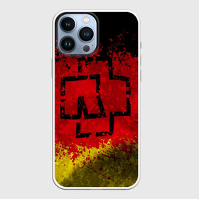 Чехол для iPhone 13 Pro Max с принтом Rammstein (Флаг). в Курске,  |  | Тематика изображения на принте: 3d | hard | logo | metal | music | rammstein | rock | брызги красок | знак | лого | метал | музыка | рамштайн | рок | символ | текстура | флаг rammstein