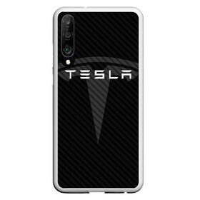 Чехол для Honor P30 с принтом TESLA (1) в Курске, Силикон | Область печати: задняя сторона чехла, без боковых панелей | elon | elon musk | musk | space | tesla | автолюбитель | автомобиль | илон маск | тесла