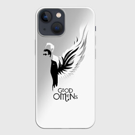 Чехол для iPhone 13 mini с принтом Good Omens в Курске,  |  | good | omens | sheen | tennant | азирафель | ангел | благие знамения | демон | кроули | падший | теннант | шин