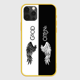 Чехол для iPhone 12 Pro с принтом GOOD OMENS в Курске, силикон | область печати: задняя сторона чехла, без боковых панелей | evil | good | good omens | азирафель. | ангел кроули | благие намерения сериал | гуд оменс | демон | дэвид теннант | майкл шин