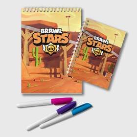 Блокнот с принтом Brawl Stars в Курске, 100% бумага | 48 листов, плотность листов — 60 г/м2, плотность картонной обложки — 250 г/м2. Листы скреплены удобной пружинной спиралью. Цвет линий — светло-серый
 | brawl | bs | fails | leon | stars | supercell | tick | бой | босс | бравл | броубол | бс | герои | драка | звезд | осада | сейф | старс | цель