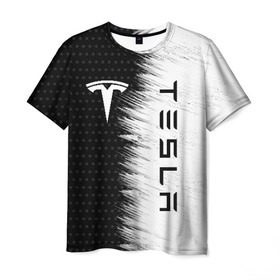 Мужская футболка 3D с принтом TESLA (2) в Курске, 100% полиэфир | прямой крой, круглый вырез горловины, длина до линии бедер | elon | elon musk | musk | space | tesla | автолюбитель | автомобиль | илон маск | тесла