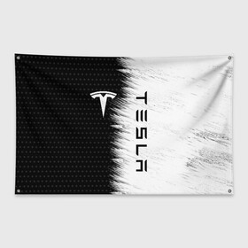 Флаг-баннер с принтом TESLA (2) в Курске, 100% полиэстер | размер 67 х 109 см, плотность ткани — 95 г/м2; по краям флага есть четыре люверса для крепления | elon | elon musk | musk | space | tesla | автолюбитель | автомобиль | илон маск | тесла