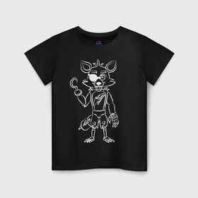 Детская футболка хлопок с принтом Five Nights at Freddy в Курске, 100% хлопок | круглый вырез горловины, полуприлегающий силуэт, длина до линии бедер | Тематика изображения на принте: 