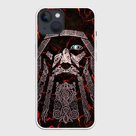 Чехол для iPhone 13 с принтом Odinn в Курске,  |  | good | viking | vikings | бог | викинг | викинги | кельтское | один | плетение | скандинавы | славяне | язычник