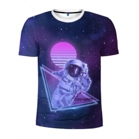Мужская футболка 3D спортивная с принтом Неземная в Курске, 100% полиэстер с улучшенными характеристиками | приталенный силуэт, круглая горловина, широкие плечи, сужается к линии бедра | Тематика изображения на принте: космос | макс барских | моялюбовь | неземная | певец
