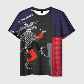 Мужская футболка 3D с принтом The joker в Курске, 100% полиэфир | прямой крой, круглый вырез горловины, длина до линии бедер | джокер | игра | карта