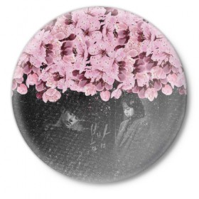 Значок с принтом One Spring Night в Курске,  металл | круглая форма, металлическая застежка в виде булавки | Тематика изображения на принте: весеняяночь | героисериалов | дорама | кимчжунхан | корейский | корейскийсериал | сериал | ханджимин