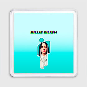 Магнит 55*55 с принтом Billie Eilish в Курске, Пластик | Размер: 65*65 мм; Размер печати: 55*55 мм | ayelish | bad guy | bellyache | bilie eilish | bilie elish | billie | billie eilish | eilish | electronic | elish | music | билли айлиш | эйлиш | элиш