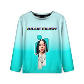 Детский лонгслив 3D с принтом Billie Eilish в Курске, 100% полиэстер | длинные рукава, круглый вырез горловины, полуприлегающий силуэт
 | ayelish | bad guy | bellyache | bilie eilish | bilie elish | billie | billie eilish | eilish | electronic | elish | music | билли айлиш | эйлиш | элиш