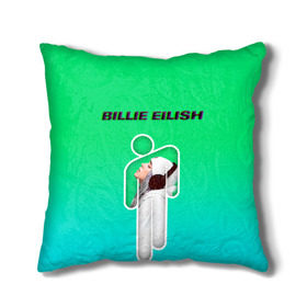 Подушка 3D с принтом Billie Eilish в Курске, наволочка – 100% полиэстер, наполнитель – холлофайбер (легкий наполнитель, не вызывает аллергию). | состоит из подушки и наволочки. Наволочка на молнии, легко снимается для стирки | ayelish | bad guy | bellyache | bilie eilish | bilie elish | billie | billie eilish | eilish | electronic | elish | music | билли айлиш | эйлиш | элиш