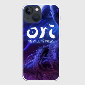 Чехол для iPhone 13 mini с принтом Ori and the Will of the Wisps в Курске,  |  | Тематика изображения на принте: blind | forest | game | games | gumo | kuro | naru | nibel | ori | owl | will | wisps | воля | гумо | игра | игры | куро | лес | нару | нибель | огней | ори | платформер | слепой | совенок